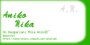 aniko mika business card